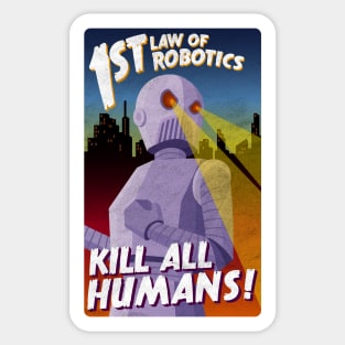 First Law of Robotics Asimov Sticker